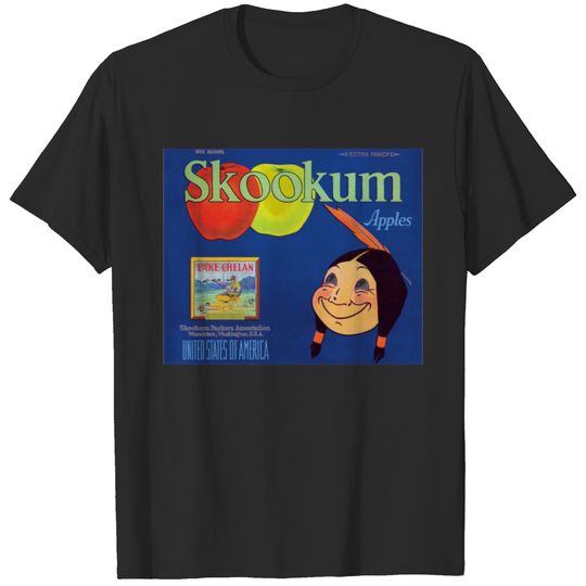 Skookum Vintage Apples Label T-shirt