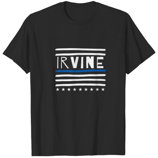 Thin Blue Line Heart Riverside California Police O T-shirt