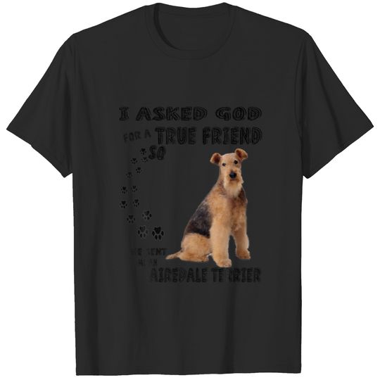 Airedale Terrier Saying Mom Dad Costume, Bingley T T-shirt