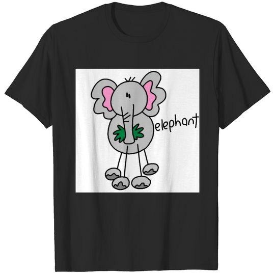 Stick Figure Elephant T-shirt