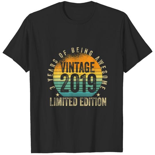 Retro Vintage 2019 Limited Edition 3 Year Of Being T-shirt