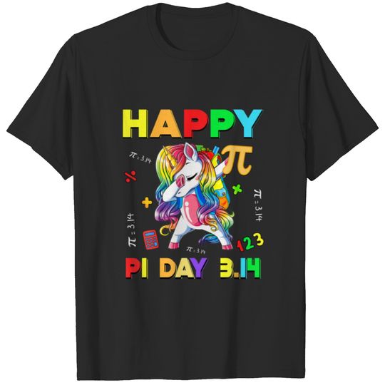 Happy Pi Day 3.14 Cute Math Unicorn For Boys T-shirt