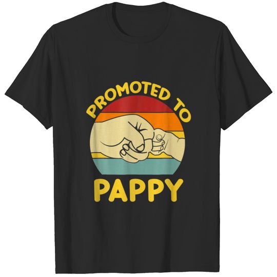 Vintage Promoted To Pappy Funny Daddy Father Day T-shirt