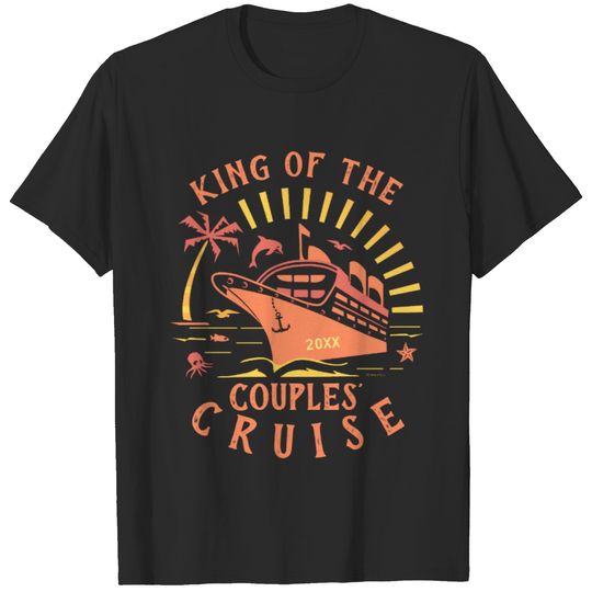 Couples Cruise Ship Vacation Personalized King V1 T-shirt