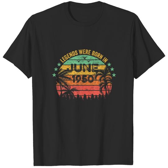 72 Year Old Awesome Since June 1950 72Th Birthday T-shirt
