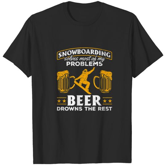 Winter Sports Beer Party Snowboarding Freestyle Sn T-shirt