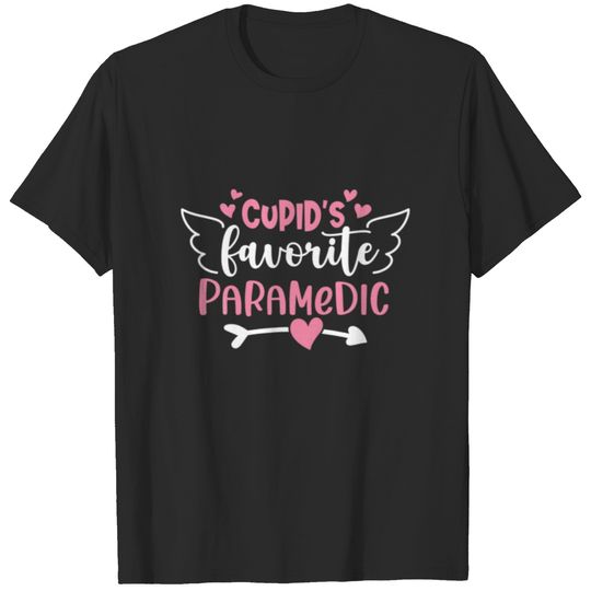 Cupid's Favorite Paramedic Pajamas Valentine's Day T-shirt