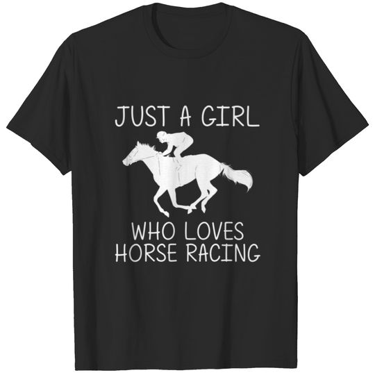 Cool Horse Racing Art For Girls Kids Horseback Rid T-shirt