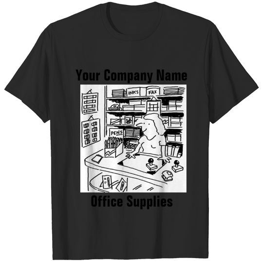 Office Supplies Cartoon T-shirt