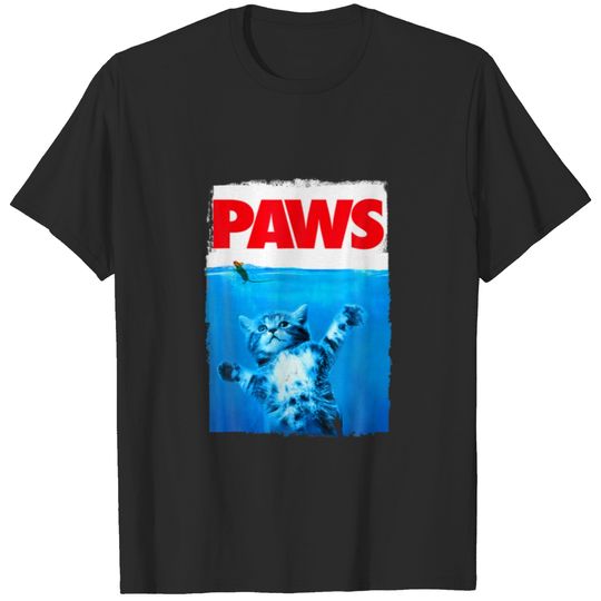 Paws Cat And Mouse Top, Cute Funny Cat Lover Parod T-shirt