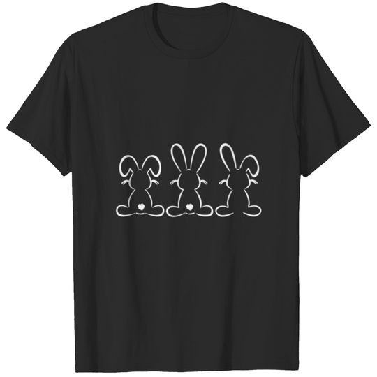 Happy Easter Three Cat Wearing Bunny Ears Basket T-shirt
