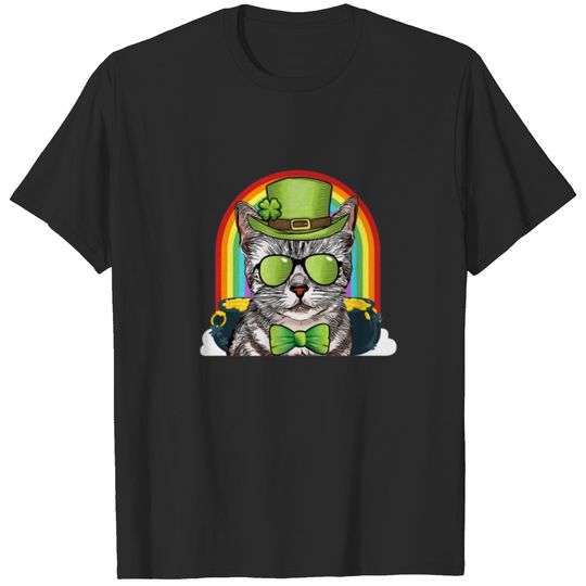 American Shorthair Cat Leprechaun Funny St Patrick T-shirt