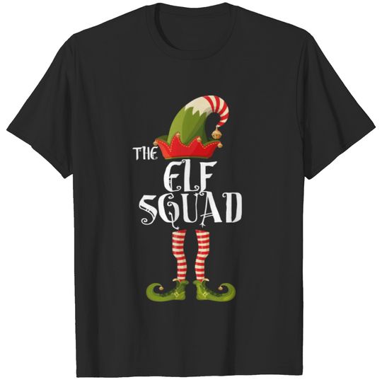 the elf squad family elf matching christmas T-shirt