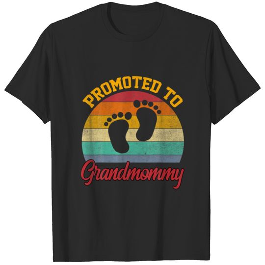 Promoted To Grandmommy Vintage Mother's Day Funny T-shirt