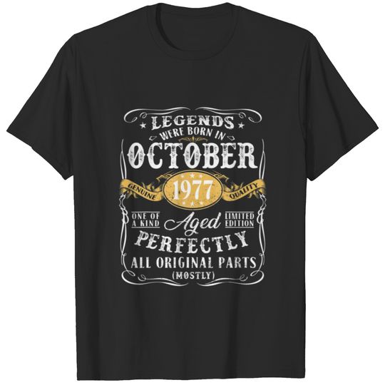 45Th Birthday Decoration Legends Were Born In Octo T-shirt