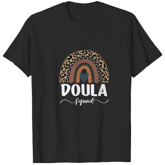 Doula Squad, Leopard Rainbow Matching Doula Nurse T-shirt