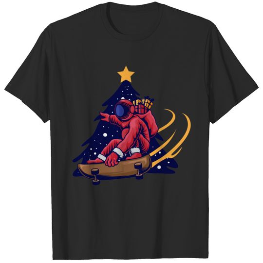Astro Santa Skateboarding T-shirt