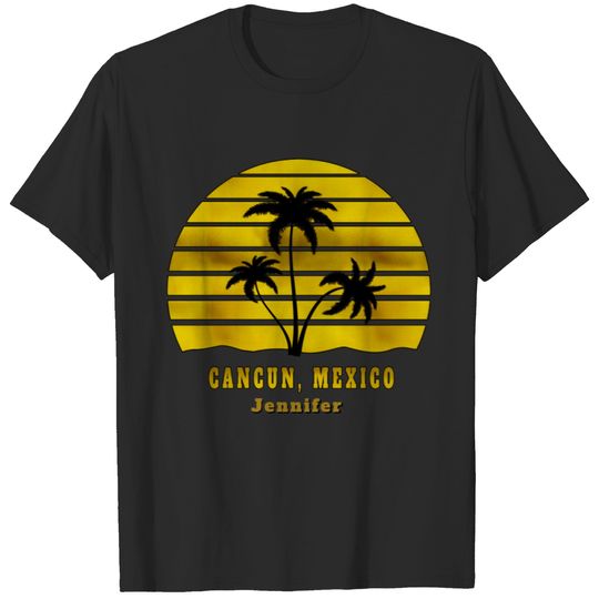 Cancun Beach Mexico Sun Palm Trees Your T-shirt