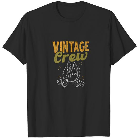 Vintage Crew Camping Adventure Quote Design T-shirt