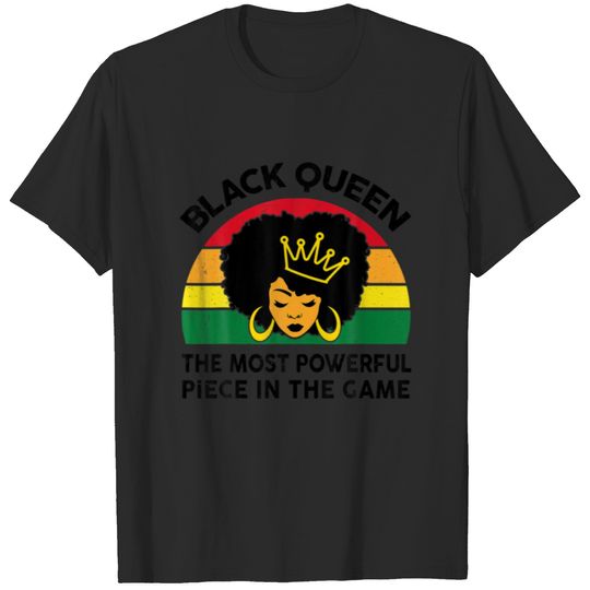 Black Queen Most Powerful Chess Women African Amer T-shirt
