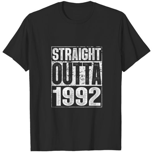 Straight Outta 1992 29Th Bithday Gift 29 Years Old T-shirt