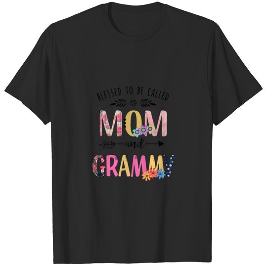 Blessed To Be Called Mom And Grammy Funny Mother D T-shirt