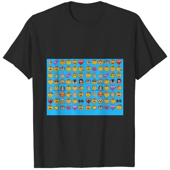 blue emoji T-shirt