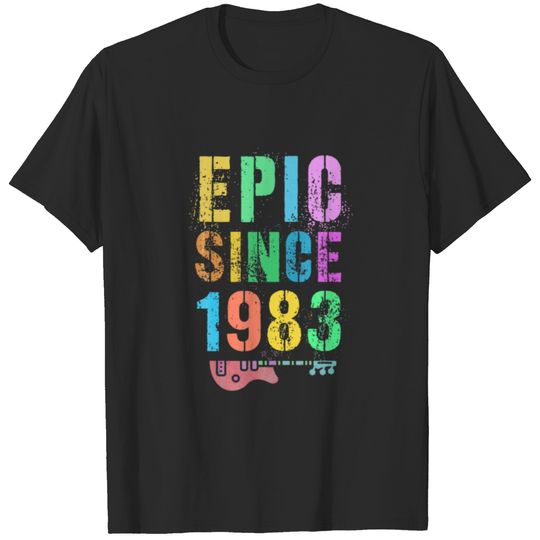 EPIC Since 1983 Awesome Rockstar 39Th Birthday T-shirt