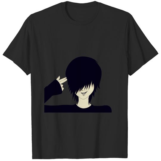 Emo kid with finger gun T-shirt