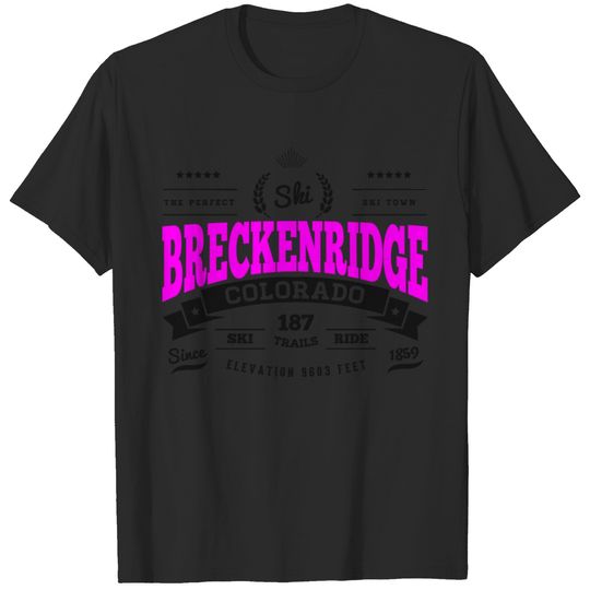 Breckenridge Vintage Raspberry Black T-shirt