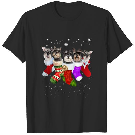 Schnauzer Socks Christmas Ugly T-shirt