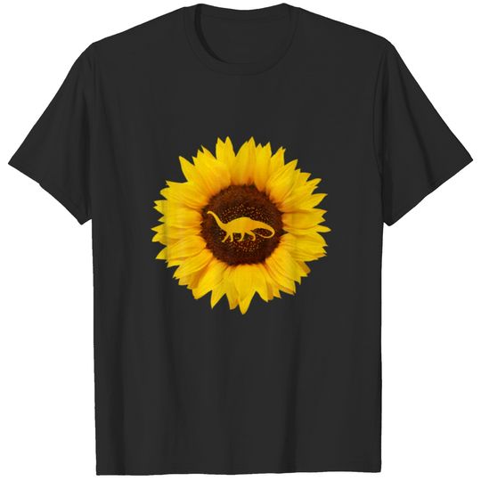 Dinosaur Gift For Women Men T-rex Animal Sunflower T-shirt