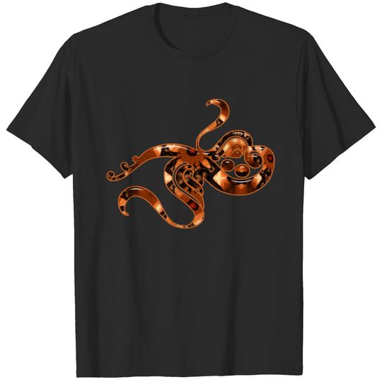 Pumpkin Lace Abstract Octopus T-shirt