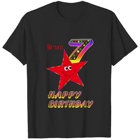 Red Star 7th Birthday T-shirt