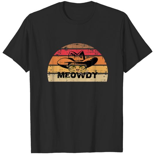 Meowdy - Funny Mashup Entre Meow Et Howdy T-shirt