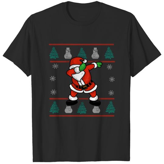 Santa Claus dab dance ugly christmas T-shirt