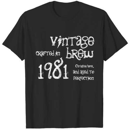30 Birthday Gift 1981 or Any Year Vintage Brew V36 T-shirt