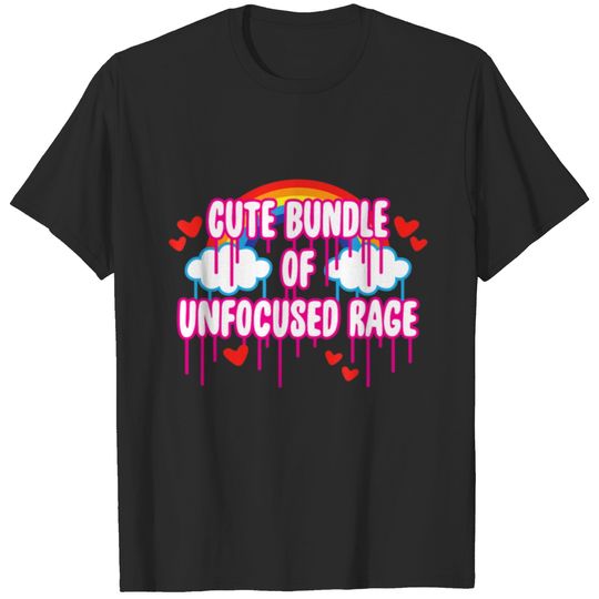 Cute Bundle Of Unfocused Rage Rainbow Clouds T-shirt