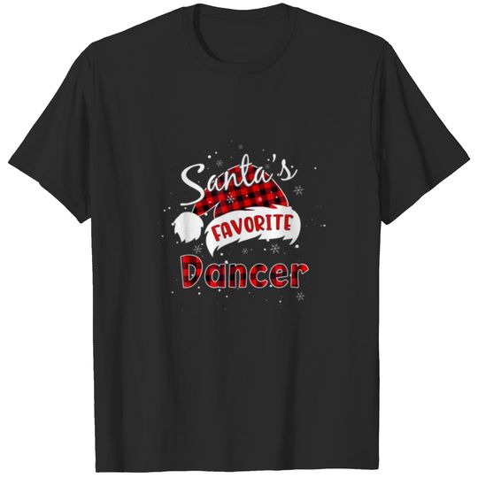 Funny Santa's Favorite Dancer Christmas Matching P T-shirt