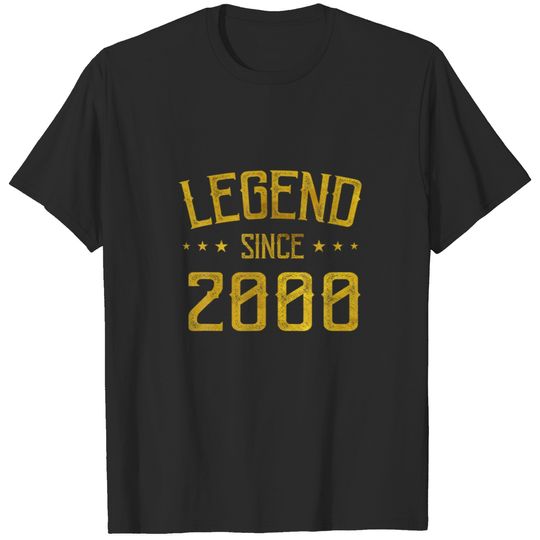 Legend Since 2000 Vintage 19 Yrs Old Bday 19Th Bir T-shirt
