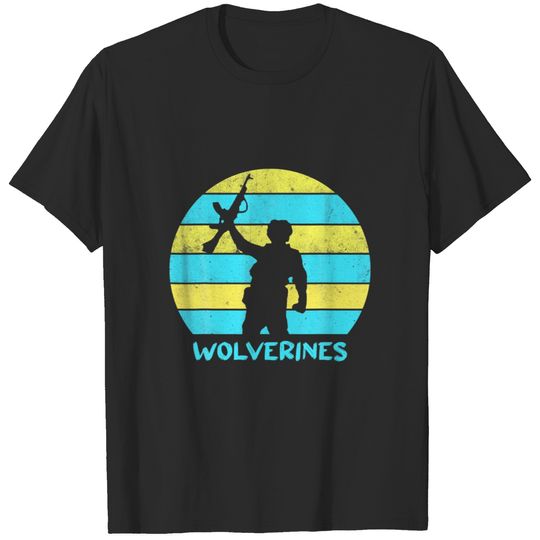 Wolverines Ukraine Retro Sunset Wolverines Support T-shirt
