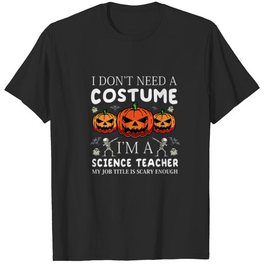 Funny Middle Elementary Science Teacher Halloween T-shirt