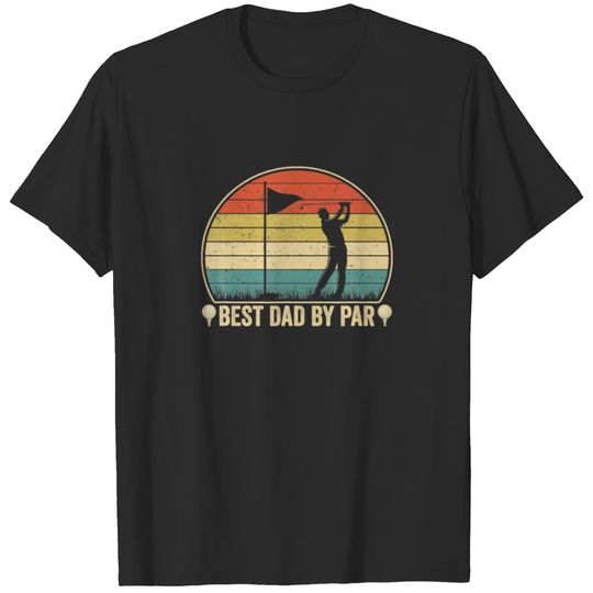 Vintage Best Dad by Par Retro Golf Fathers Day T-shirt