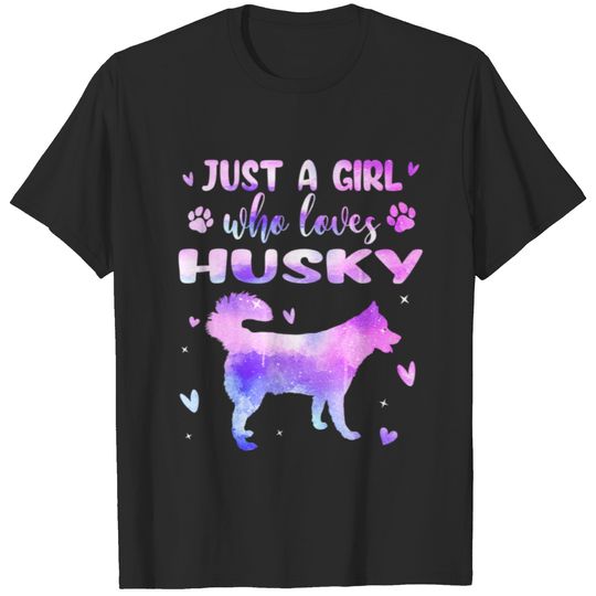 Just A Girl Who Loves Husky Dog T-shirt