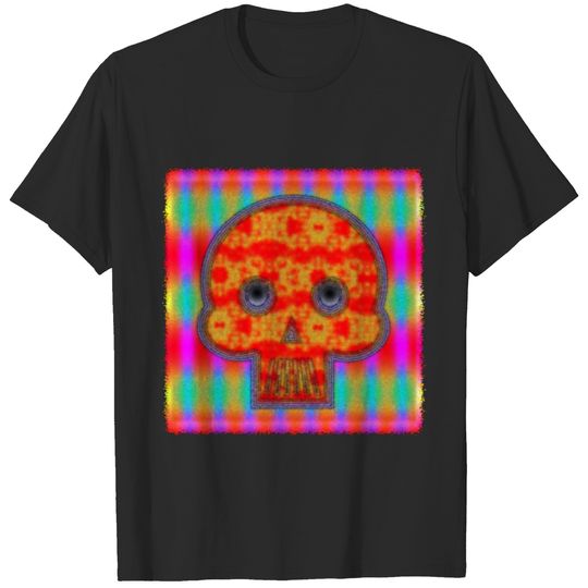 Colorful Robot Skull Painting T-shirt