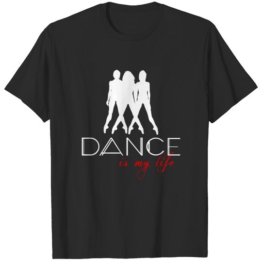 Dance is my life, ballet dancers figures black T-shirt