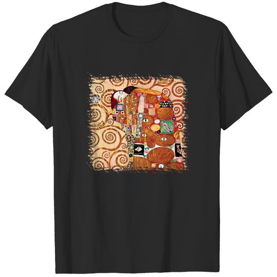 Gustav Klimt - The Embrace - Fine Art Painting T-shirt