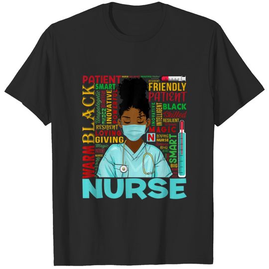 Black Nurse CNA RN 2022 Costume Black History Mont T-shirt