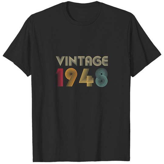 74Th Birthday Gift 74 Years Old Men Women Retro Vi T-shirt