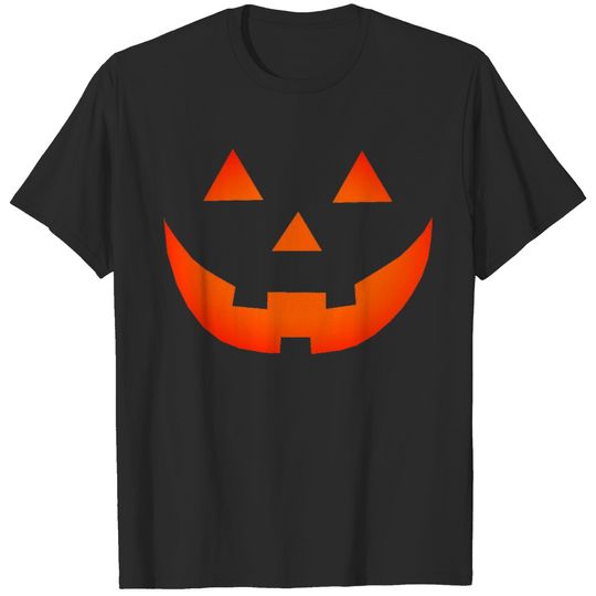 Halloween orange Jack o lantern pumpkin face kids T-shirt